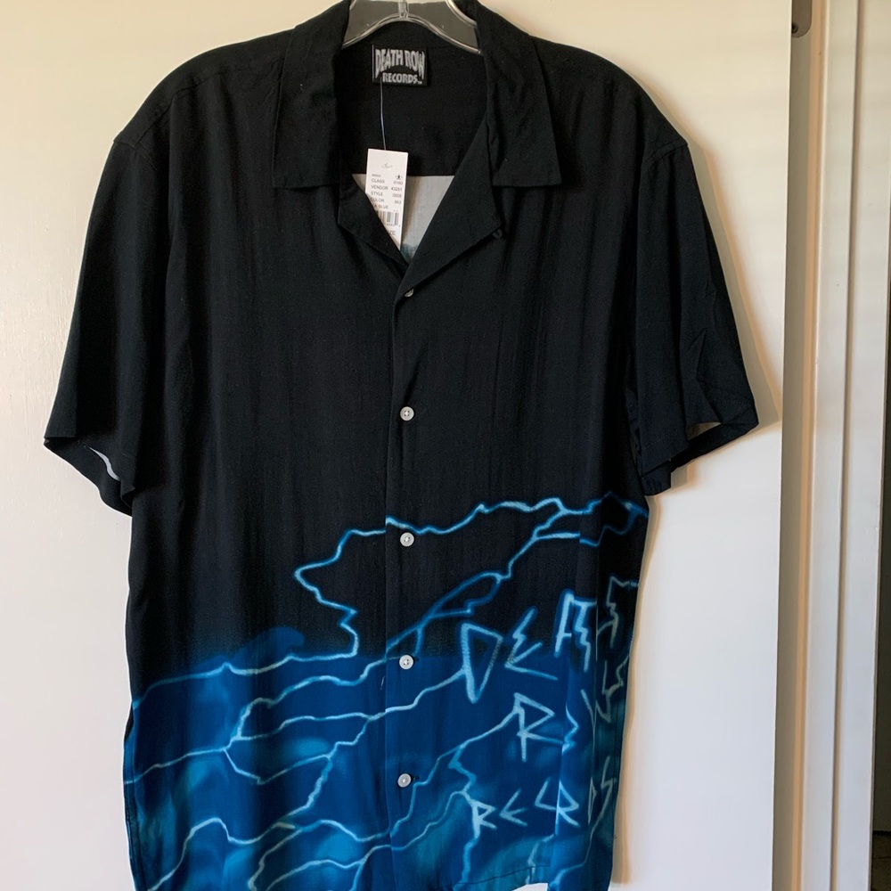 NWT Death Row Records button up SS shirt M